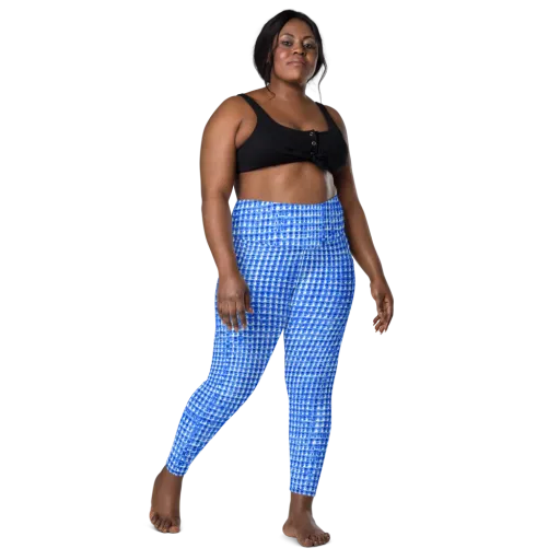 Azure Matrix on a Leggings with Pockets