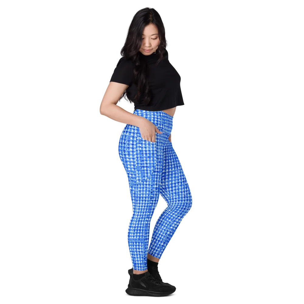 Azure Matrix on Leggings with Pockets — Right