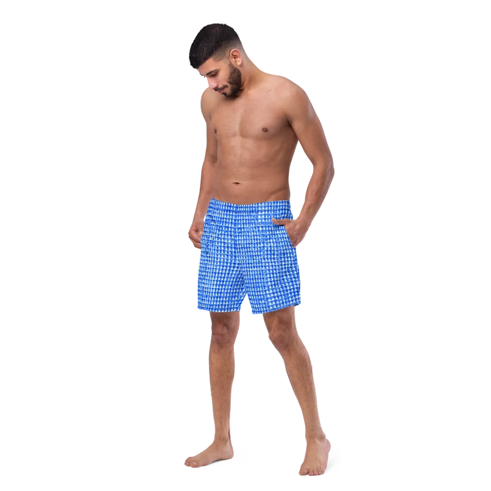 Azure Matrix on Swim Trunks — Left Front