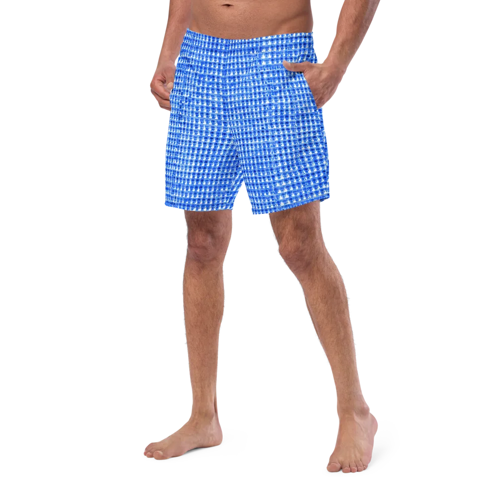 Azure Matrix on Swim Trunks — Left Front