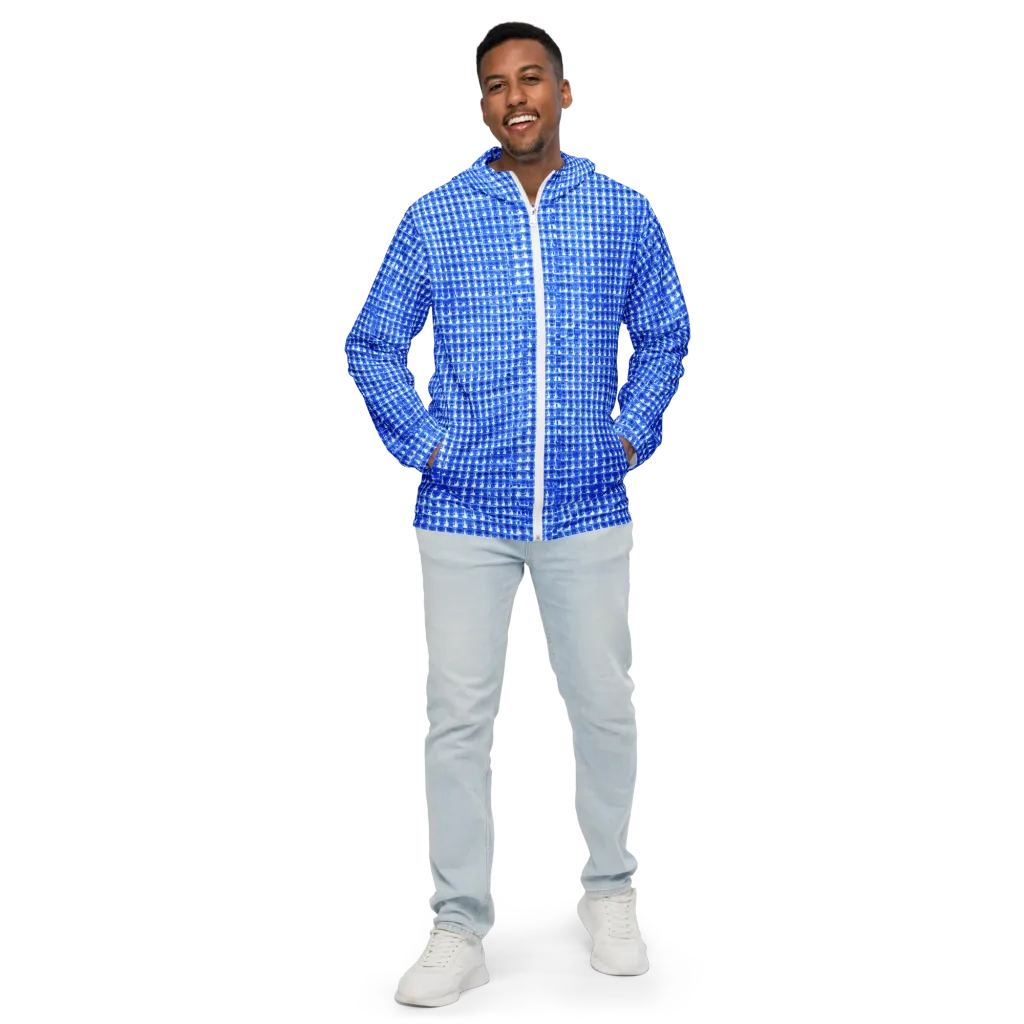 Azure Matrix on Men's Windbreaker — Front