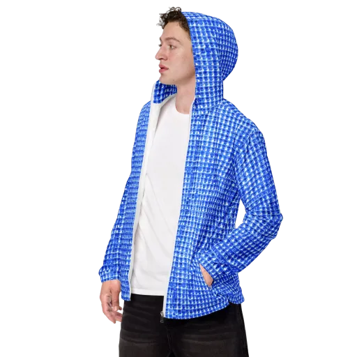 Azure Matrix on a Men's Windbreaker
