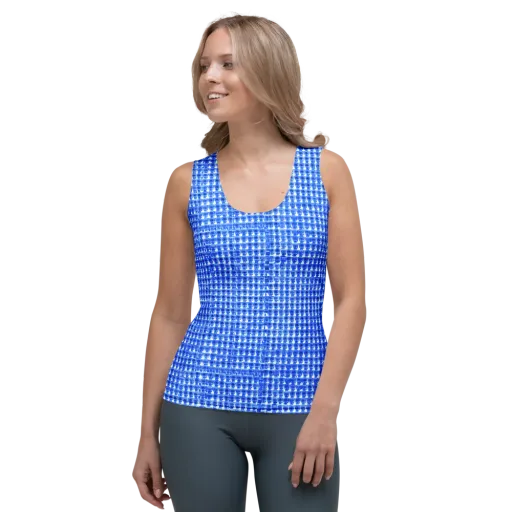 Azure Matrix on a Women's Tank Top