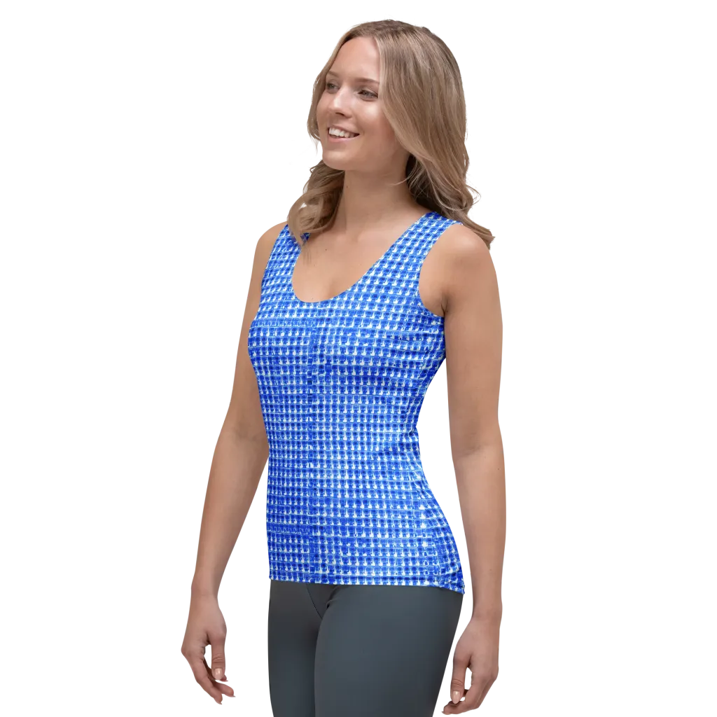 Azure Matrix on Women's Tank Top — Left Front