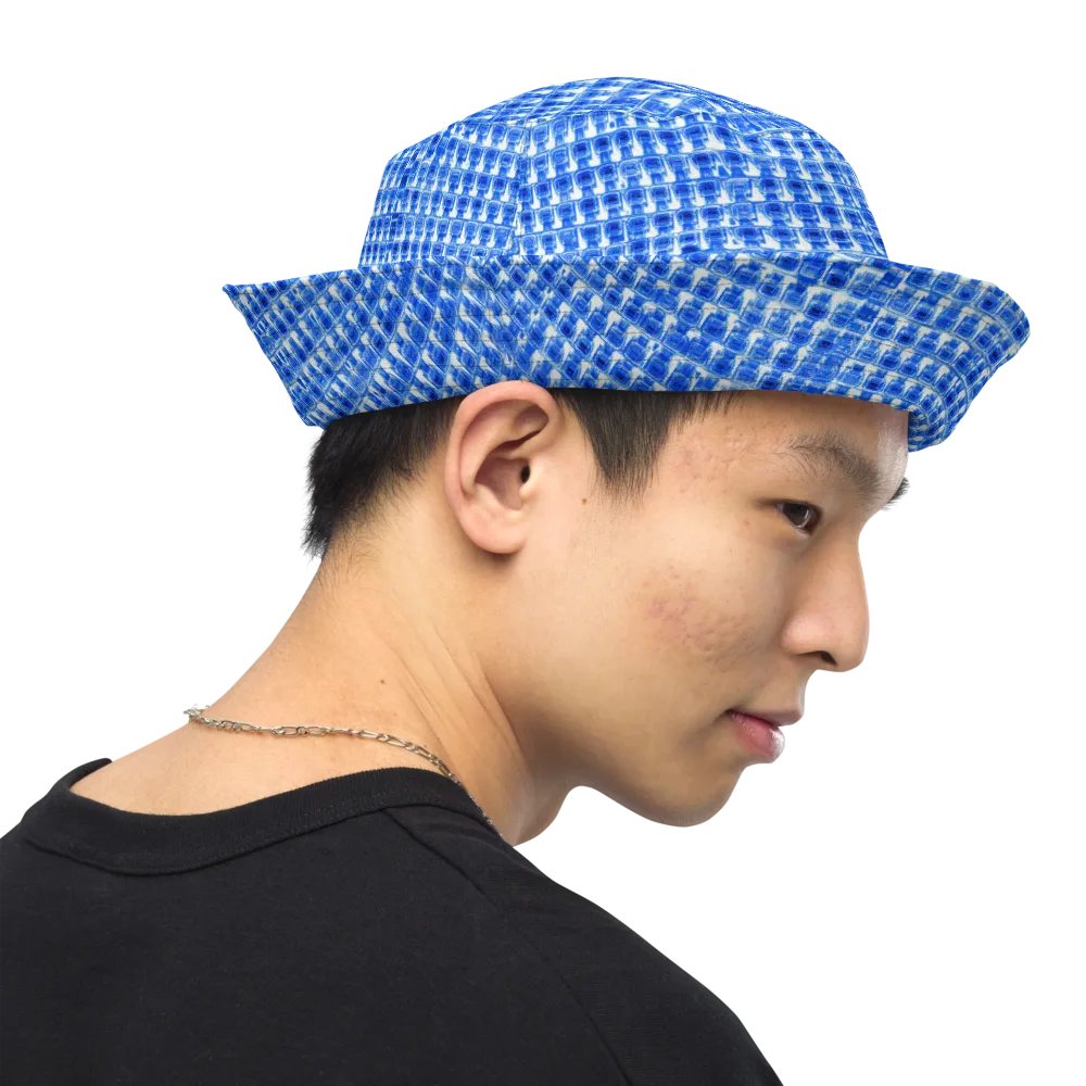 Azure Matrix on Reversible Bucket Hat — Right Outside