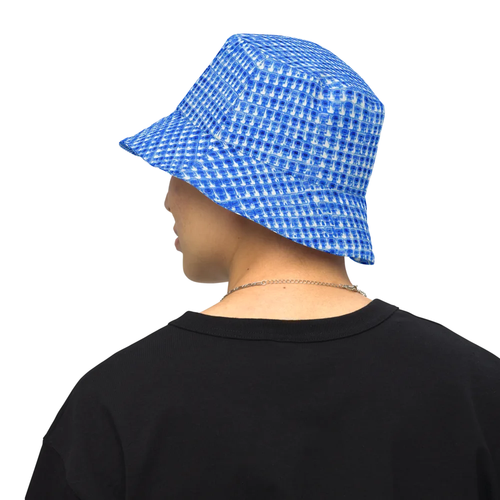 Azure Matrix on Reversible Bucket Hat — Back Inside