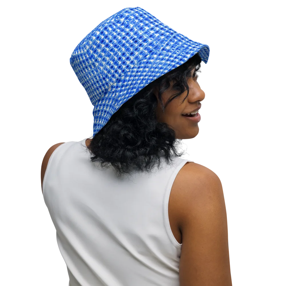 Azure Matrix on Reversible Bucket Hat — Right Outside
