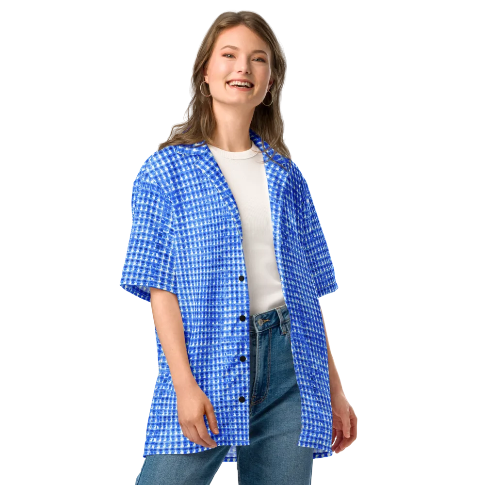 Azure Matrix on Button Shirt — Front