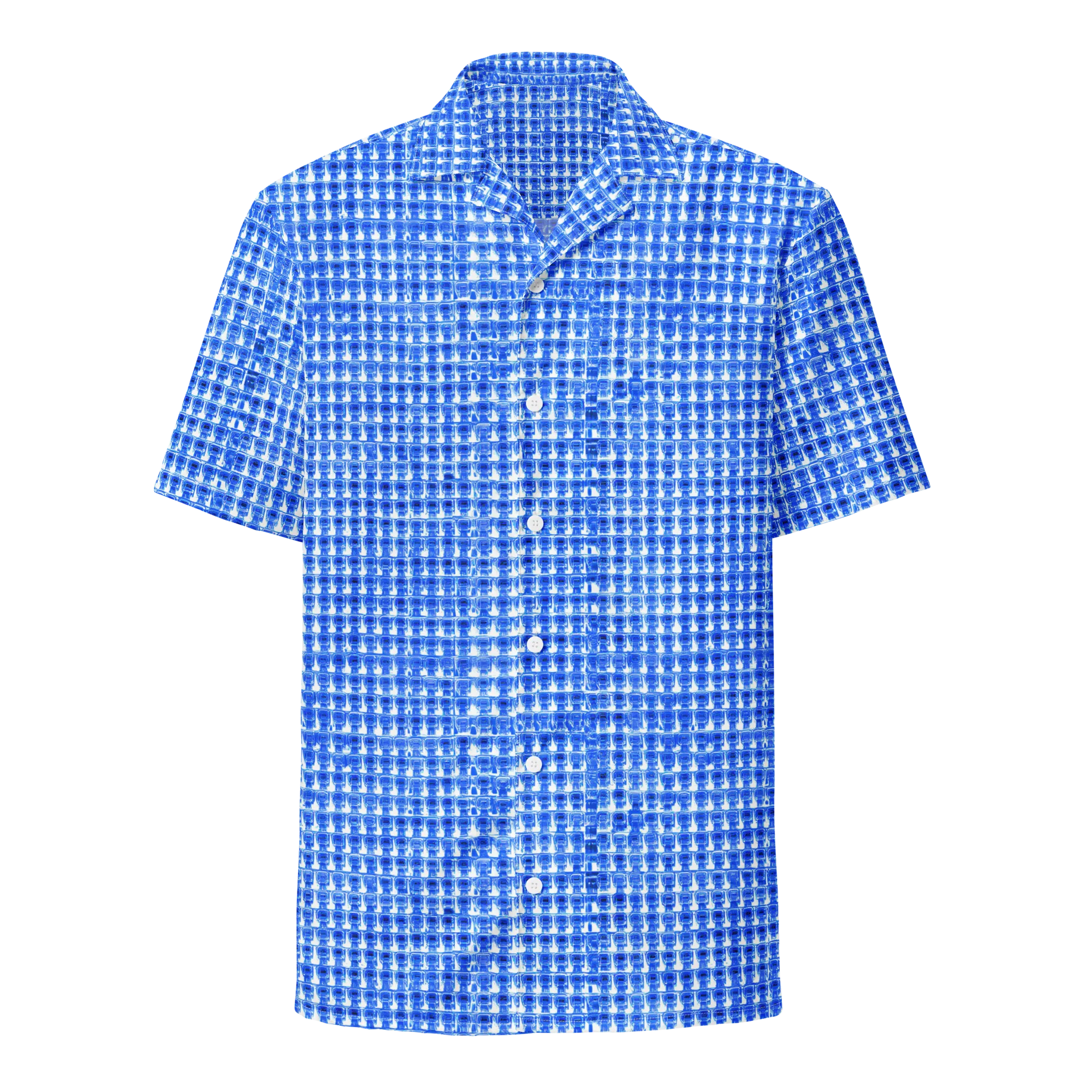 Azure Matrix on Button Shirt — Front