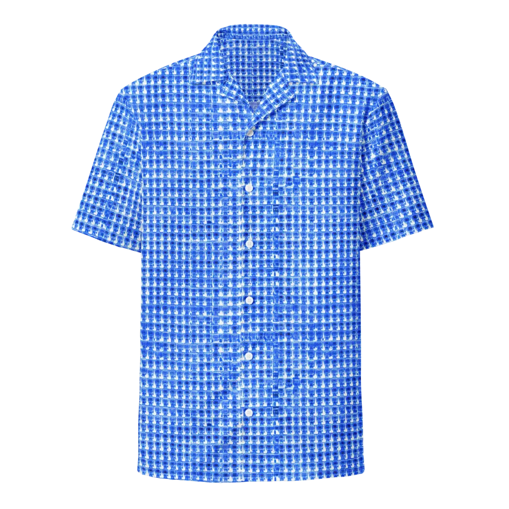 Azure Matrix on Button Shirt — Front