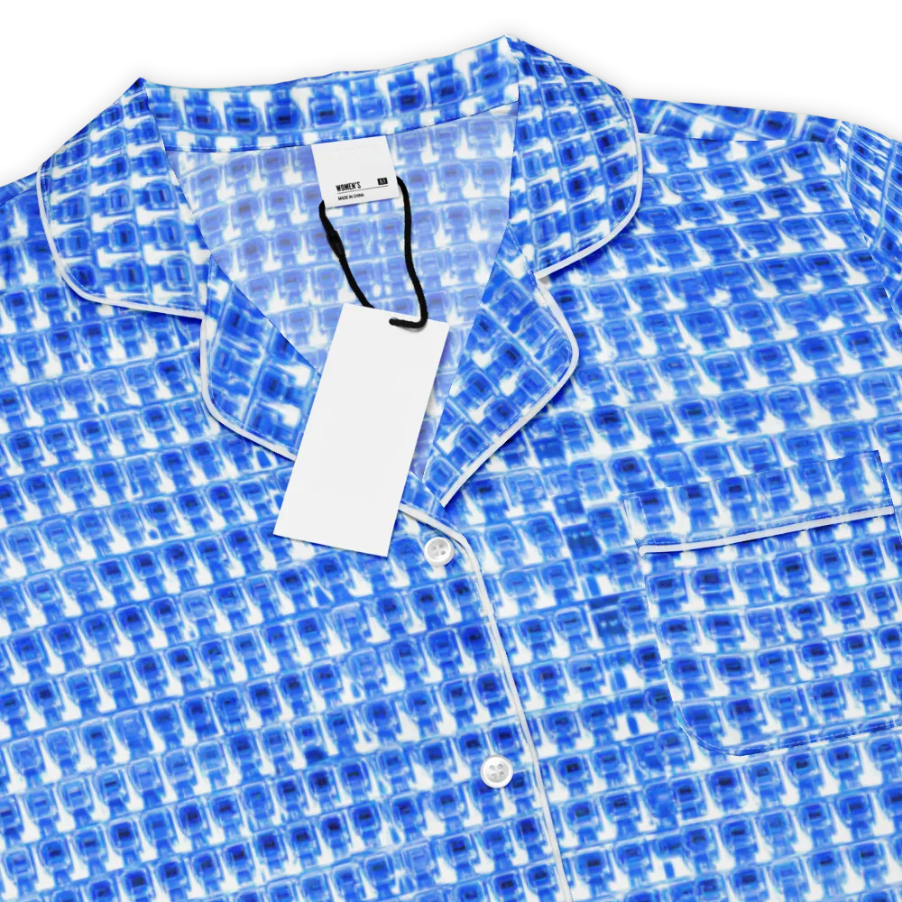 Azure Matrix on Women's Short Sleeve Pajama Top — Product details