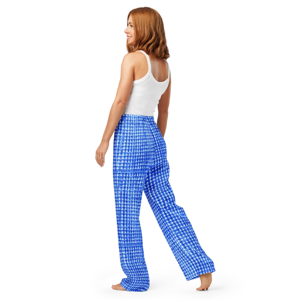 Azure Matrix on Women's Pajama Pants — Back