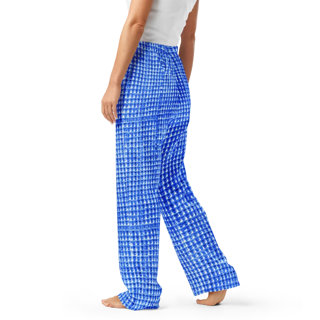 Azure Matrix on Women's Pajama Pants — Left