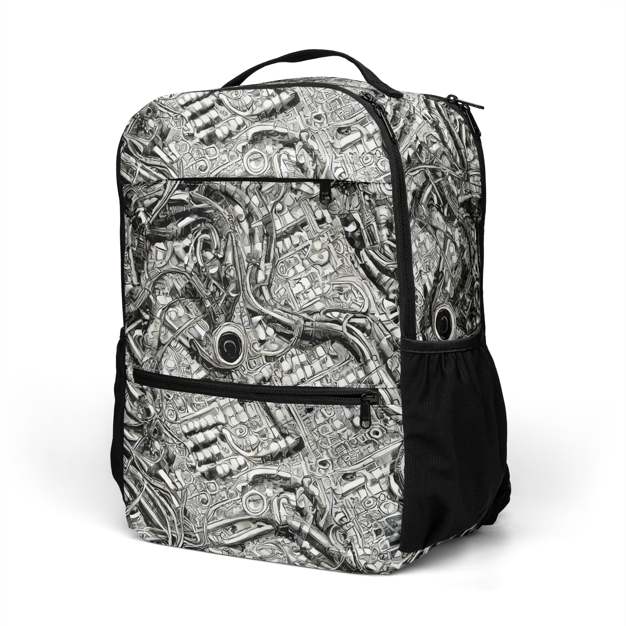 Chrome Labyrinth on Utility Backpack — Left Front