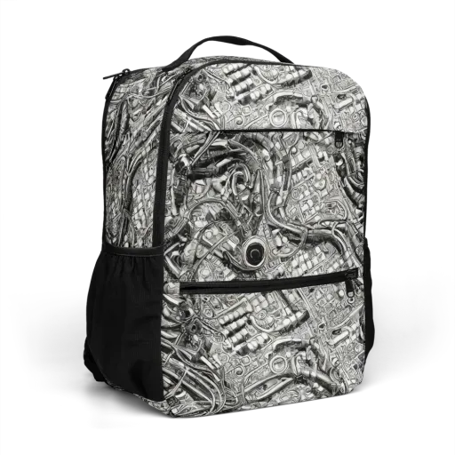 Chrome Labyrinth on a Utility Backpack