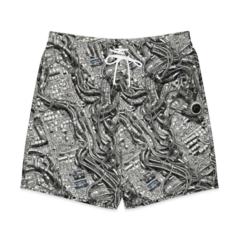 Chrome Labyrinth on Men's Board Shorts — Front