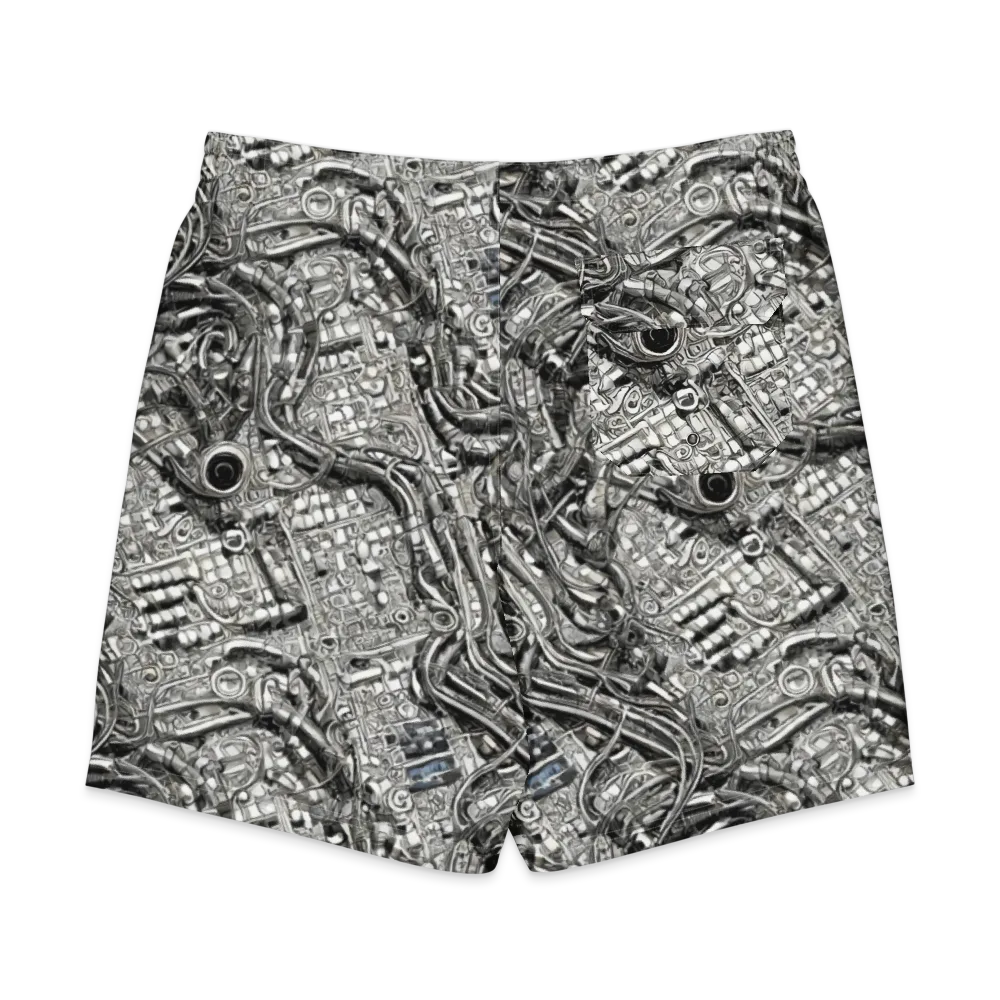 Chrome Labyrinth on Men's Board Shorts — Back
