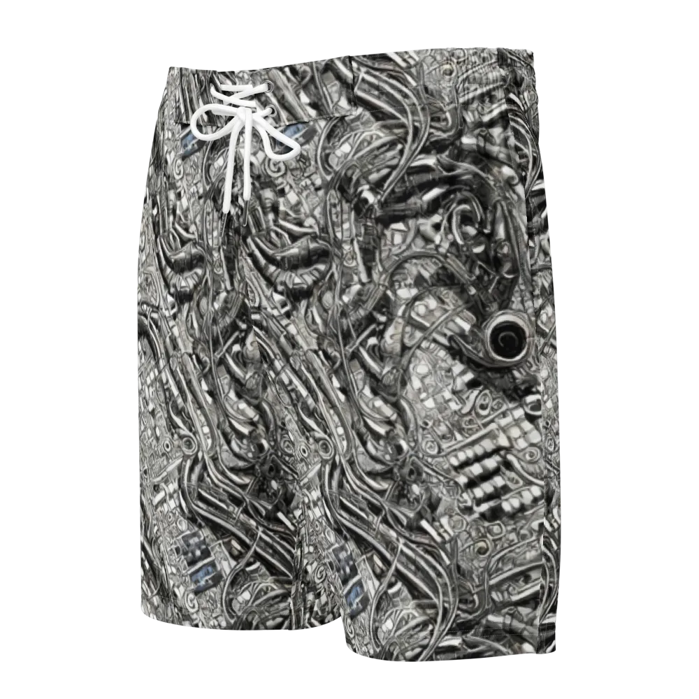 Chrome Labyrinth on Men's Board Shorts — Front