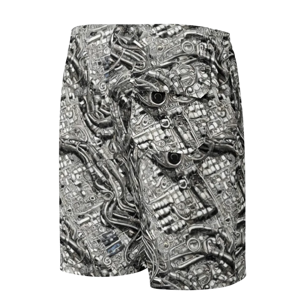 Chrome Labyrinth on Men's Board Shorts — Back