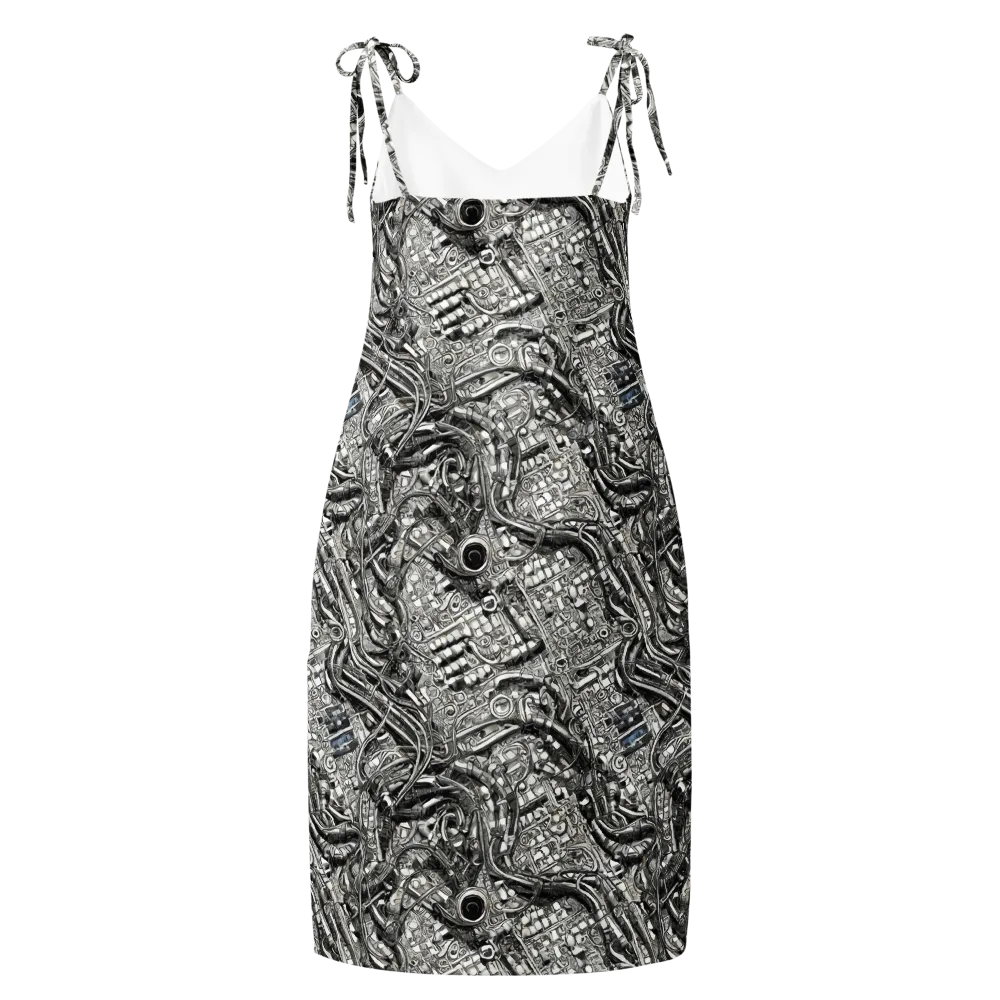 Chrome Labyrinth on Slip Dress — Back
