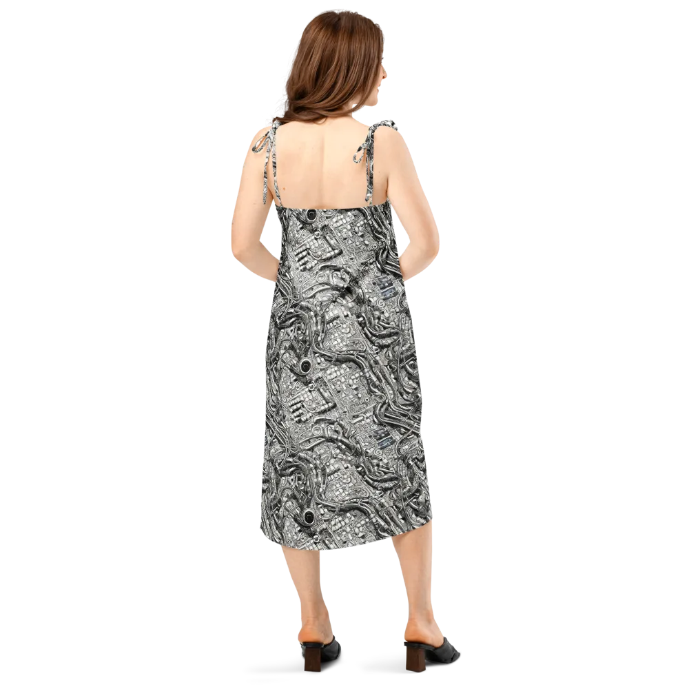 Chrome Labyrinth on Slip Dress — Back