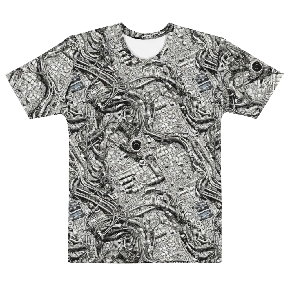Chrome Labyrinth on Men's Cotton Crew Neck T-Shirt — Front