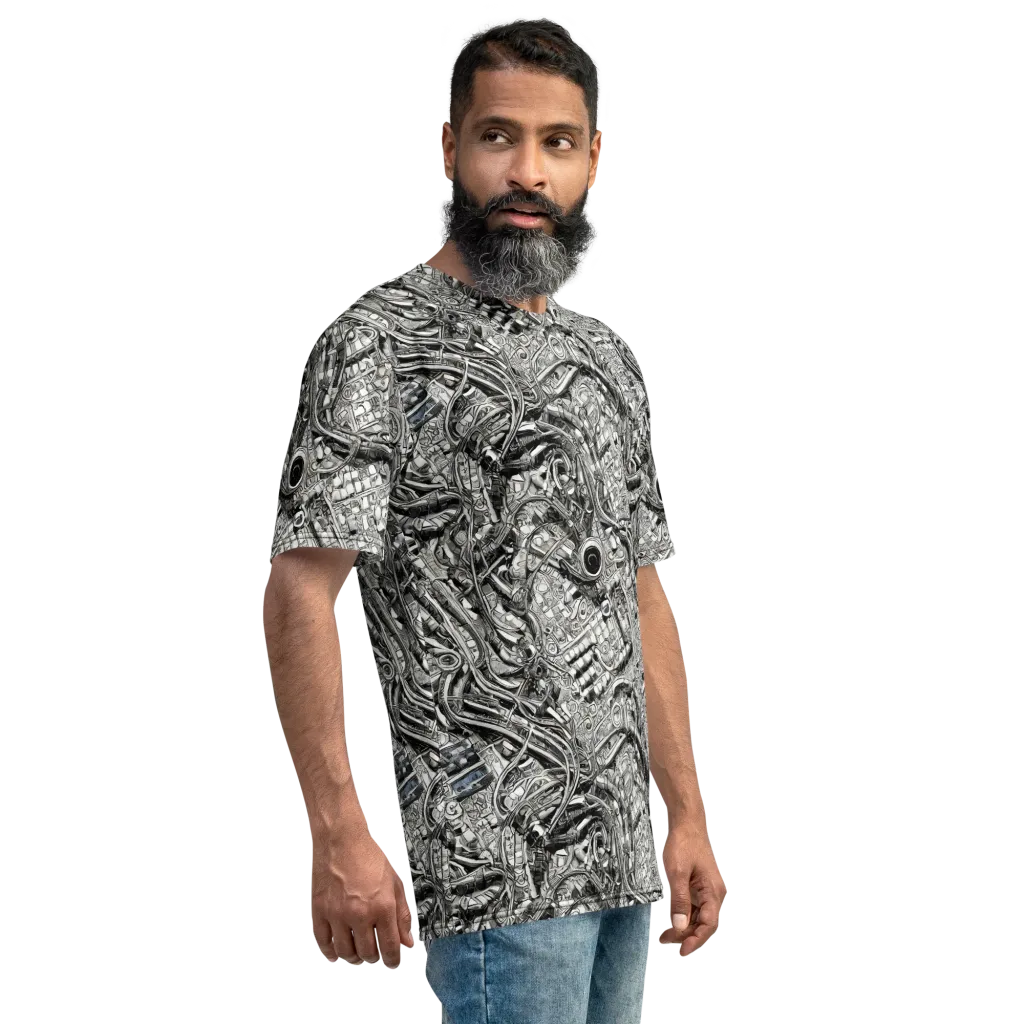 Chrome Labyrinth on Men's Crew Neck T-Shirt — Right