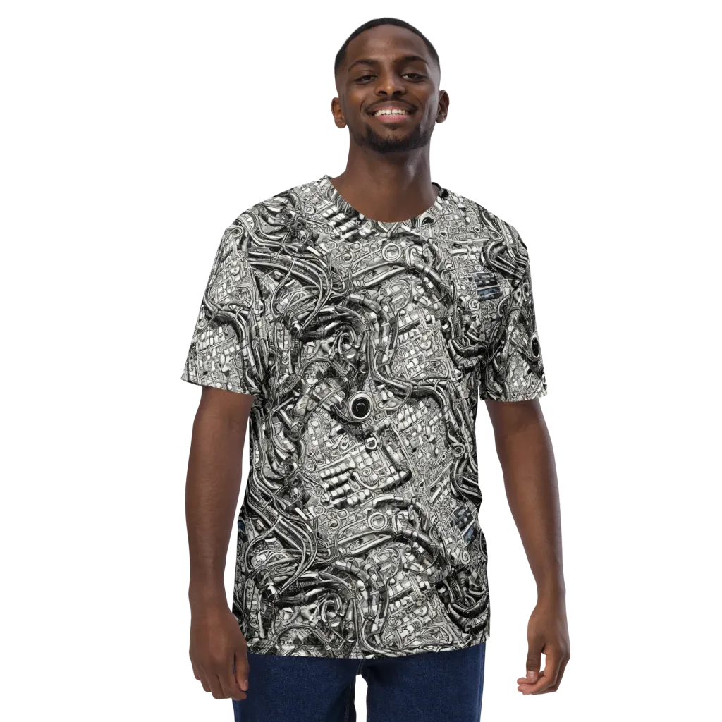 Chrome Labyrinth on Men's Crew Neck T-Shirt — Front