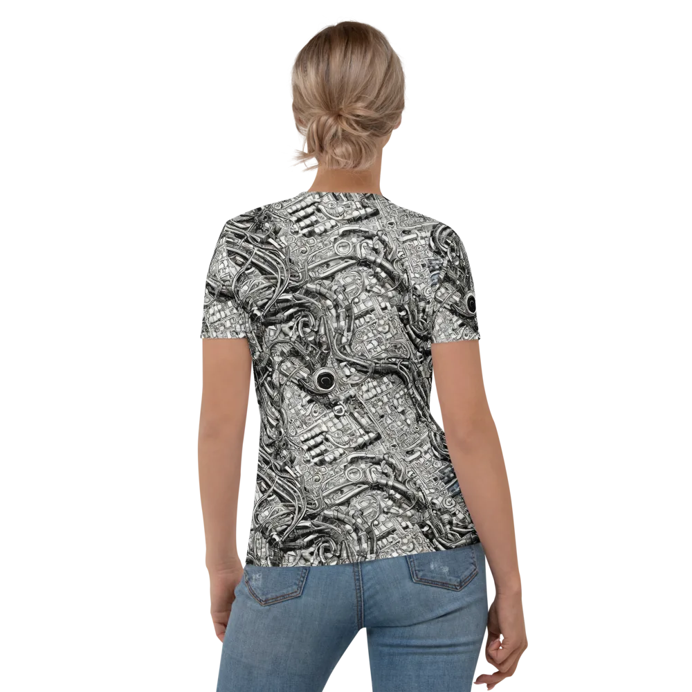 Chrome Labyrinth on Women's Crew Neck T-Shirt — Back