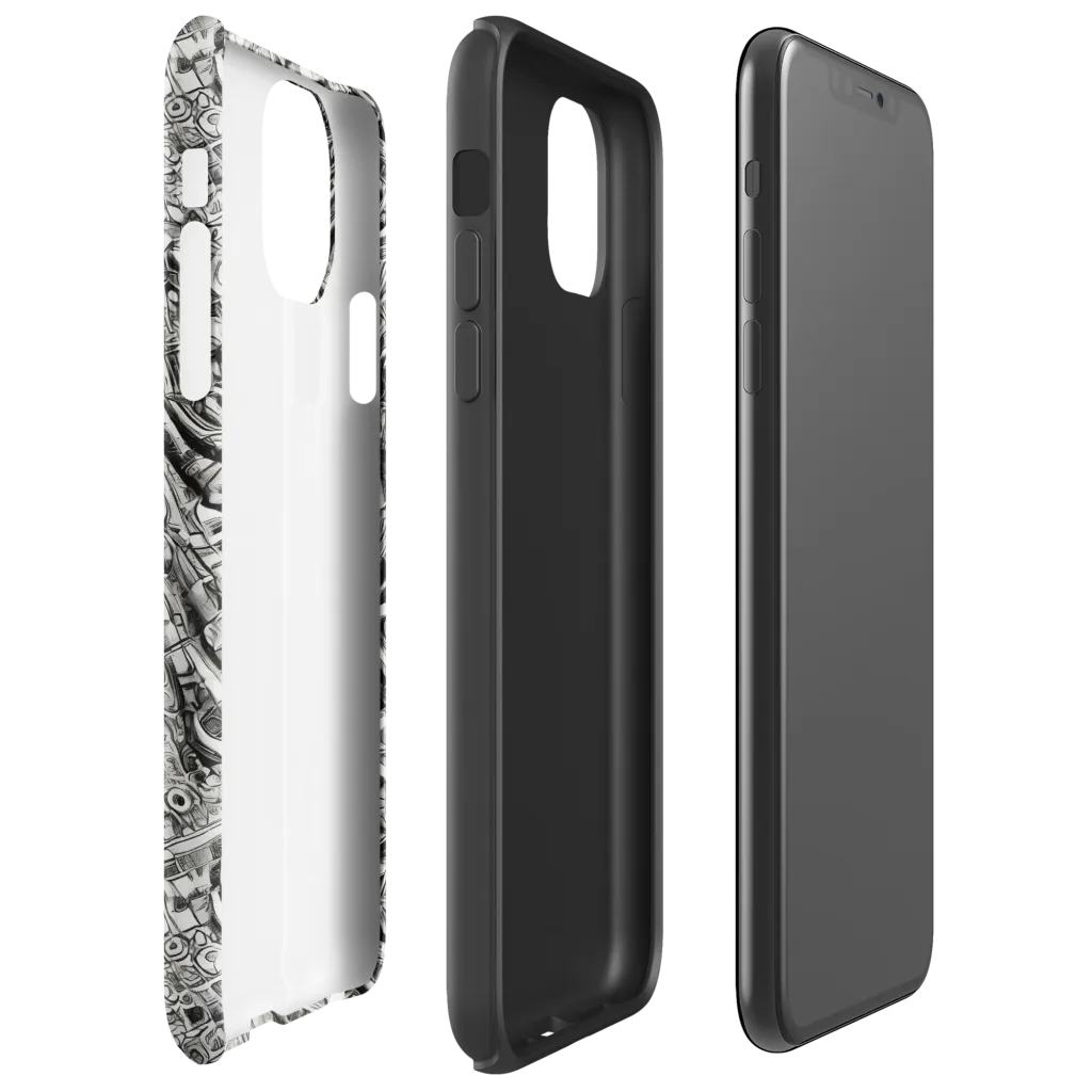 Chrome Labyrinth on Tough Case for iPhone® — Right