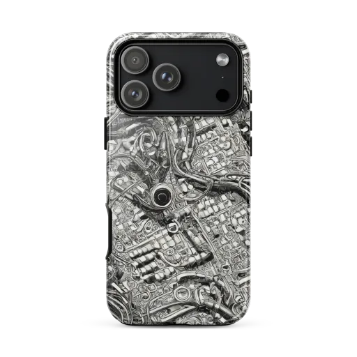 Chrome Labyrinth on a Tough Case for iPhone®
