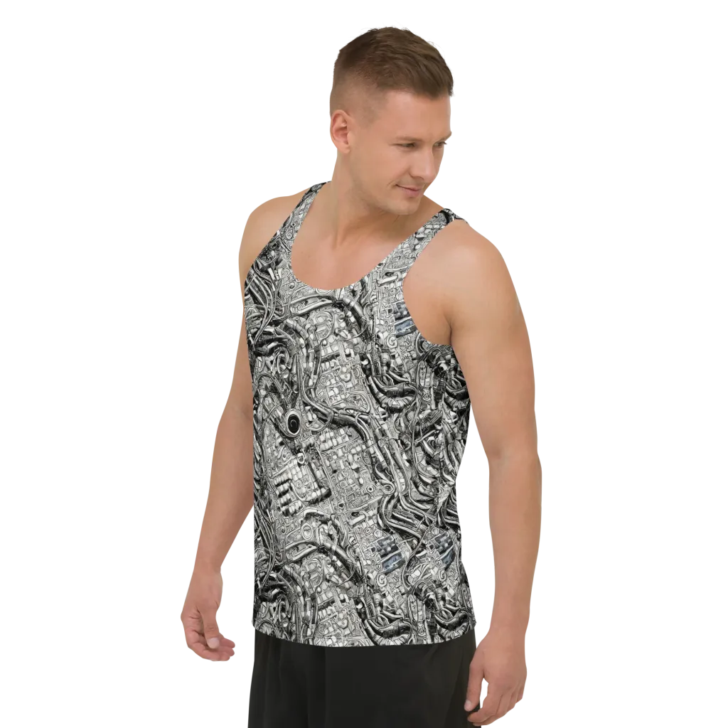 Chrome Labyrinth on Men's Tank Top — Left Front