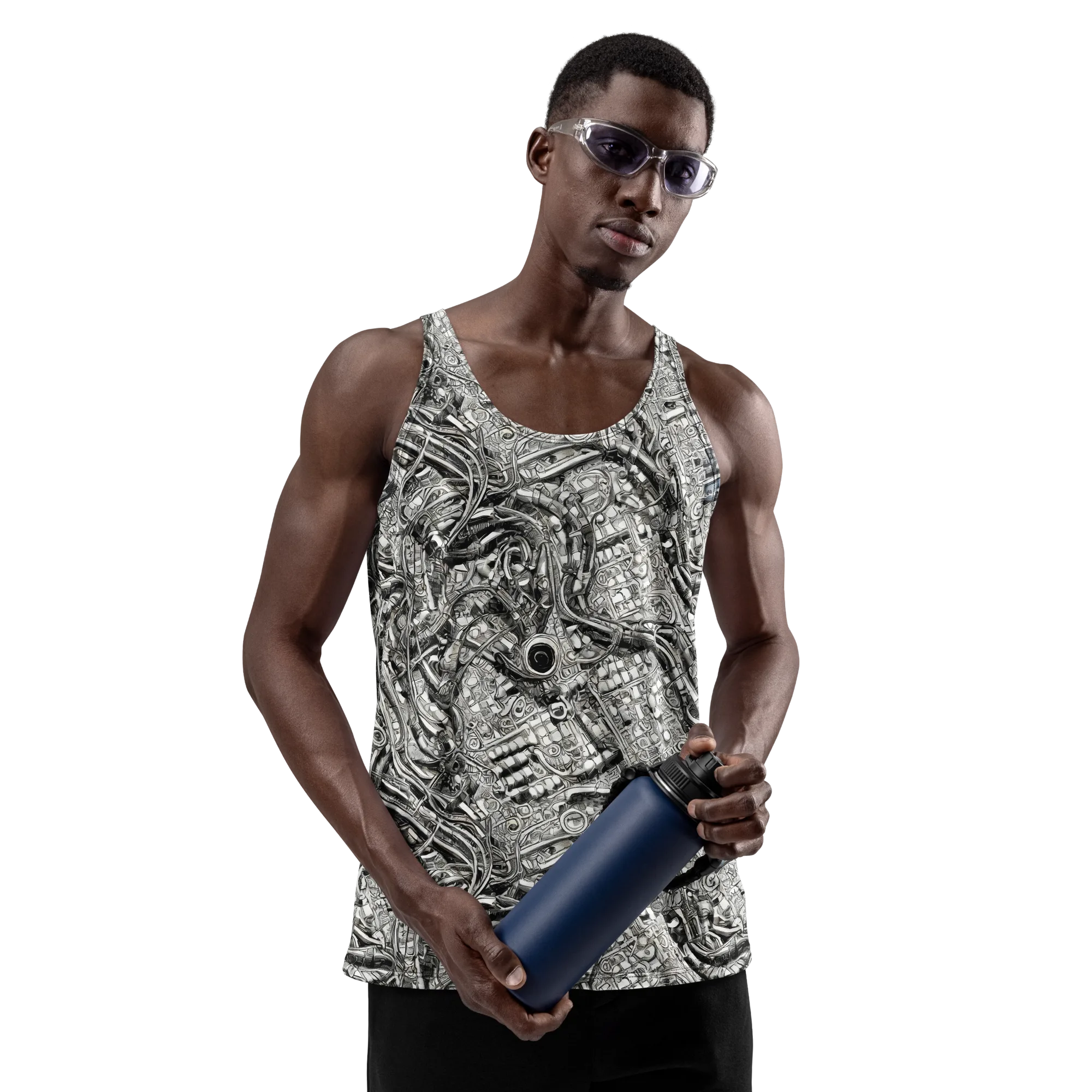 Chrome Labyrinth on Men's Tank Top — Front