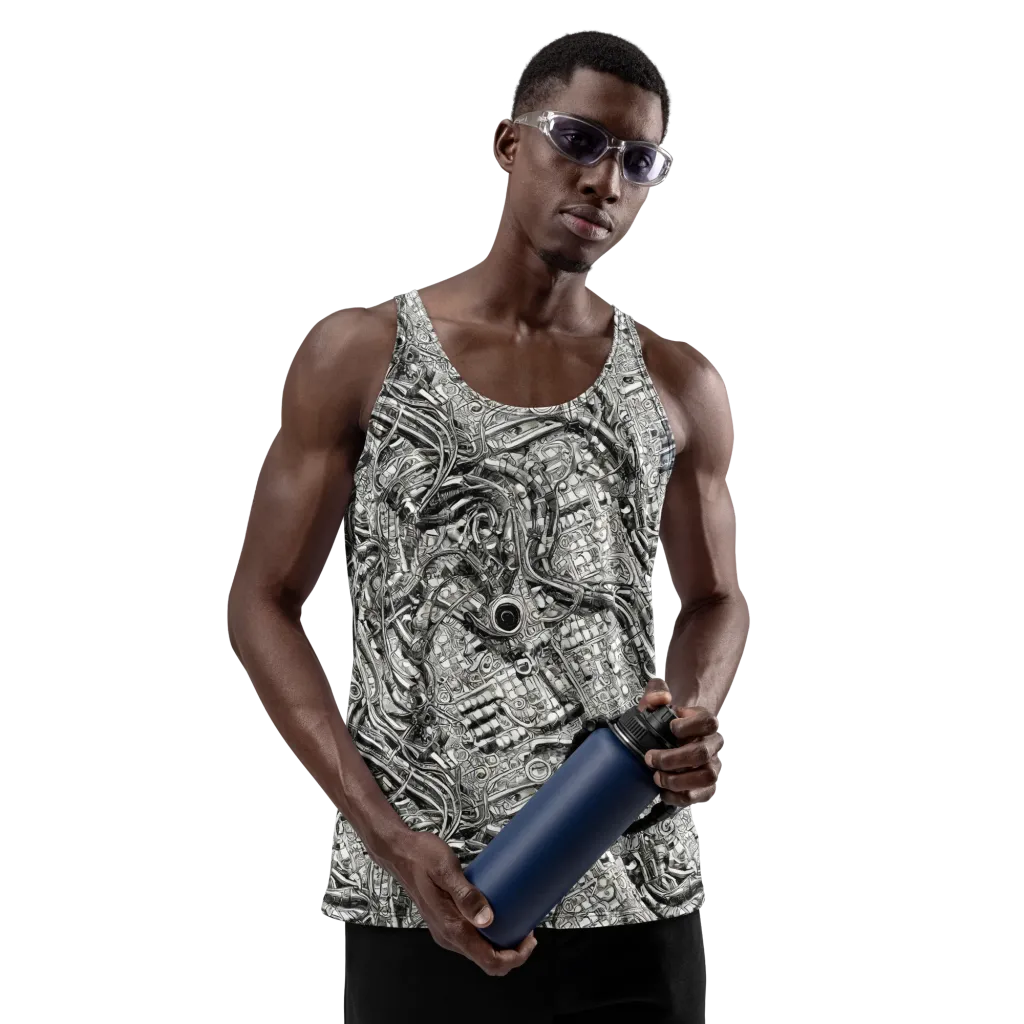 Chrome Labyrinth on Men's Tank Top — Front