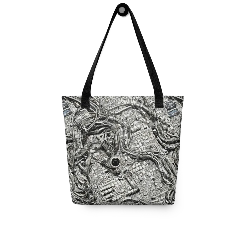 Chrome Labyrinth on Tote Bag — Front
