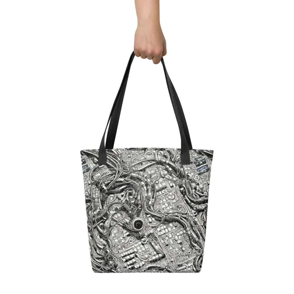 Chrome Labyrinth on Tote Bag — Front