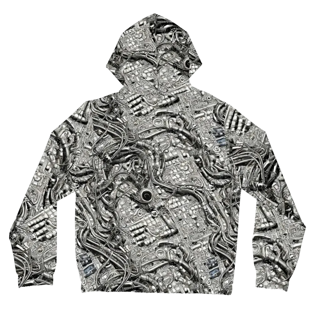 Chrome Labyrinth on Women's Full-Zip Hoodie — Back