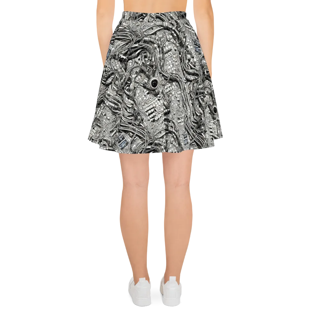 Chrome Labyrinth on Skater Skirt — Back