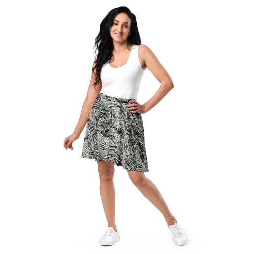 Chrome Labyrinth on a Skater Skirt