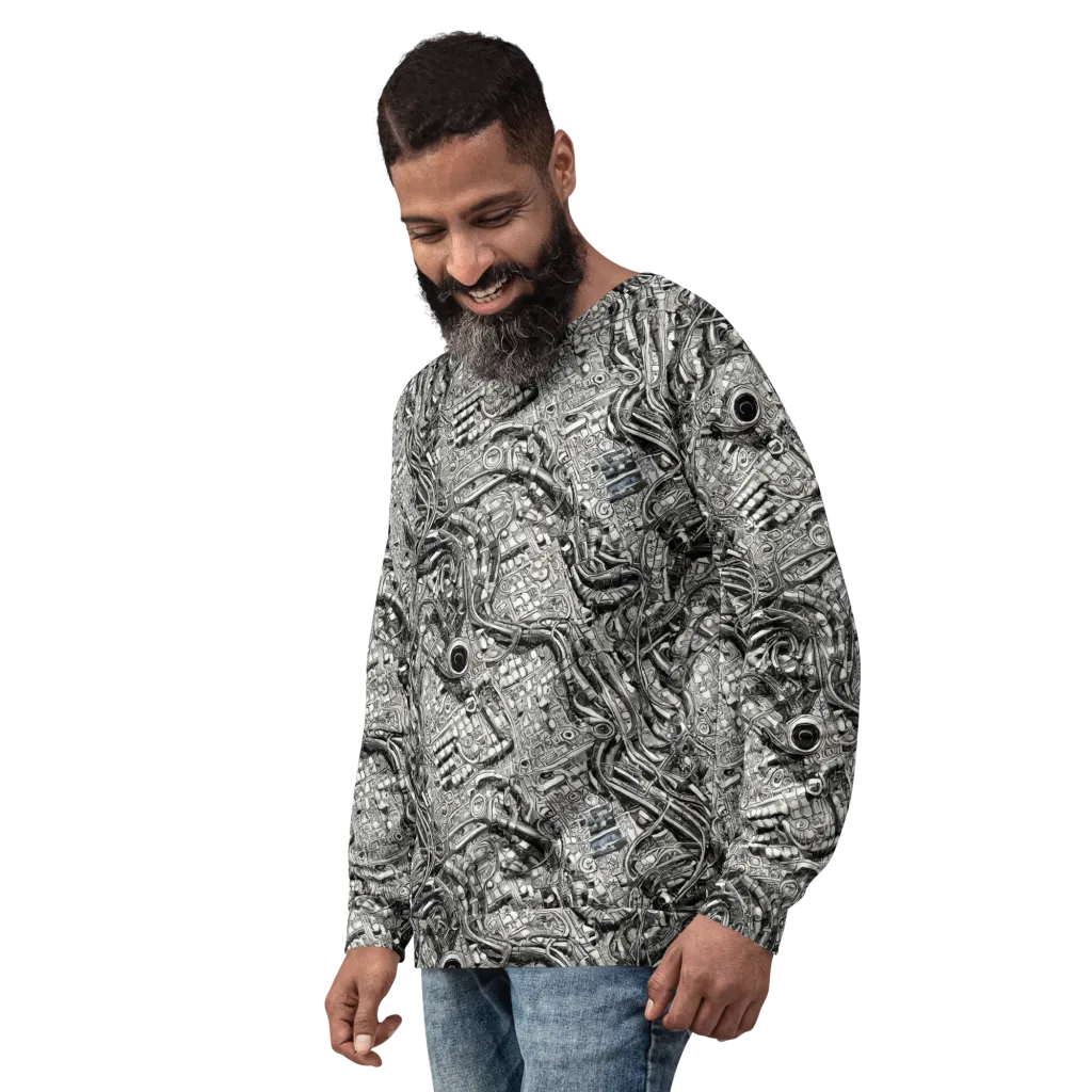 Chrome Labyrinth on Sweatshirt — Left Front