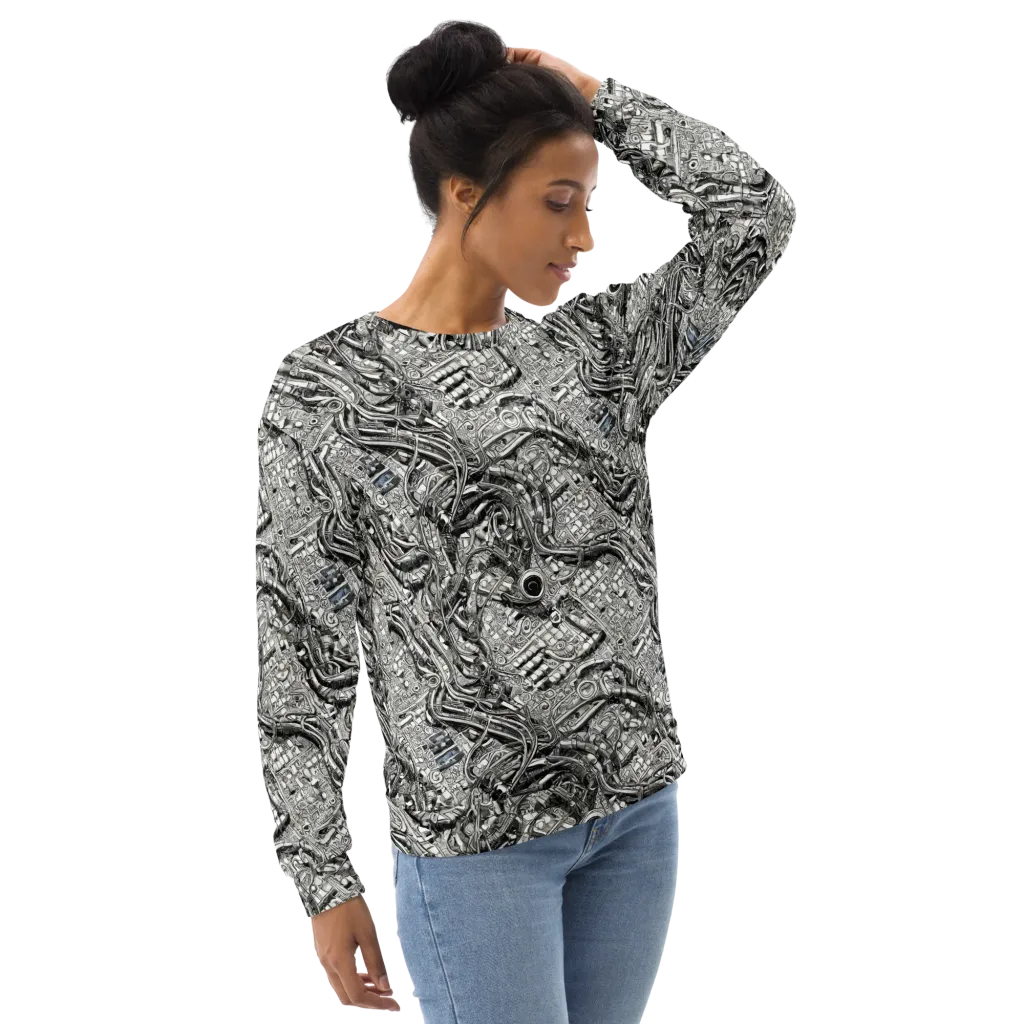 Chrome Labyrinth on Sweatshirt — Right Front