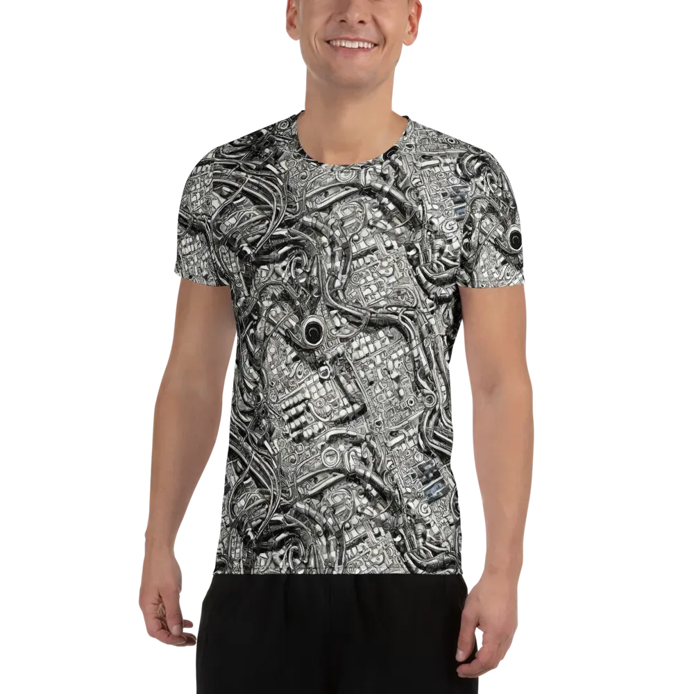 Chrome Labyrinth on Men's Athletic T-Shirt — Front