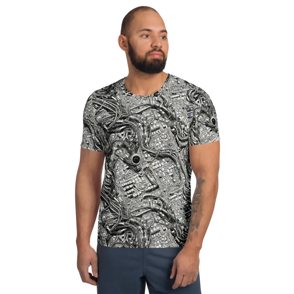 Chrome Labyrinth on Men's Athletic T-Shirt — Front