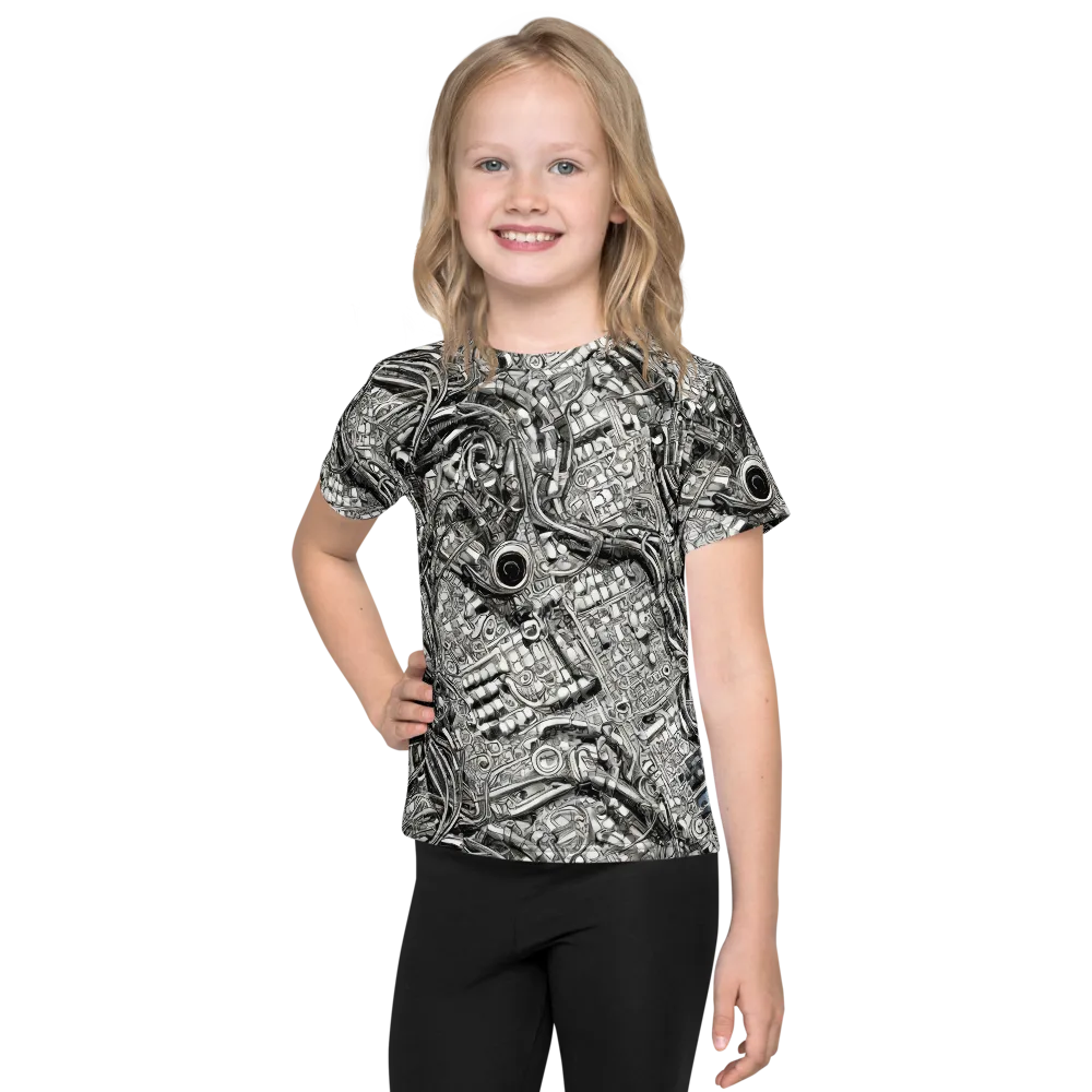 Chrome Labyrinth on Kids Crew Neck T-Shirt — Front