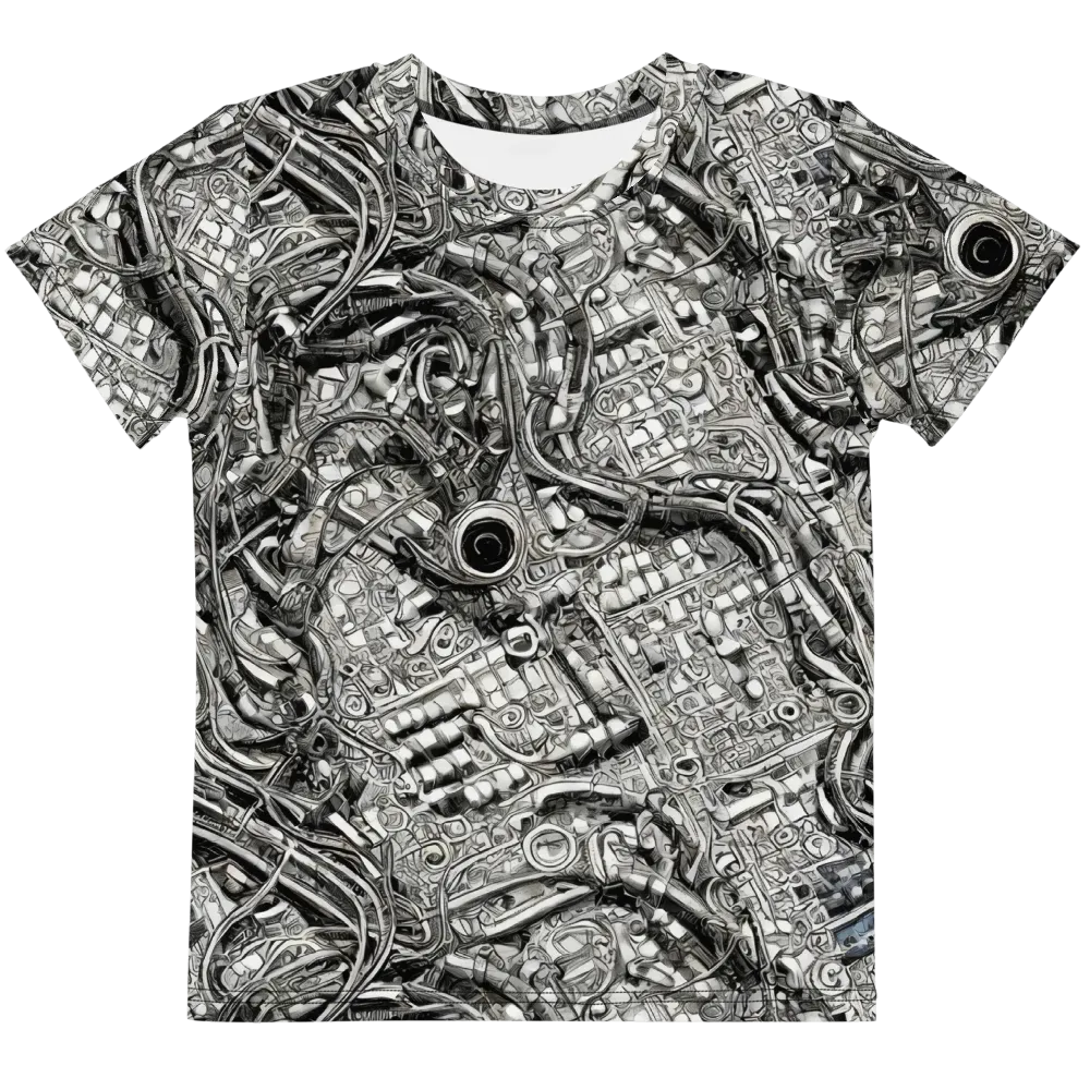 Chrome Labyrinth on Kids Crew Neck T-Shirt — Front