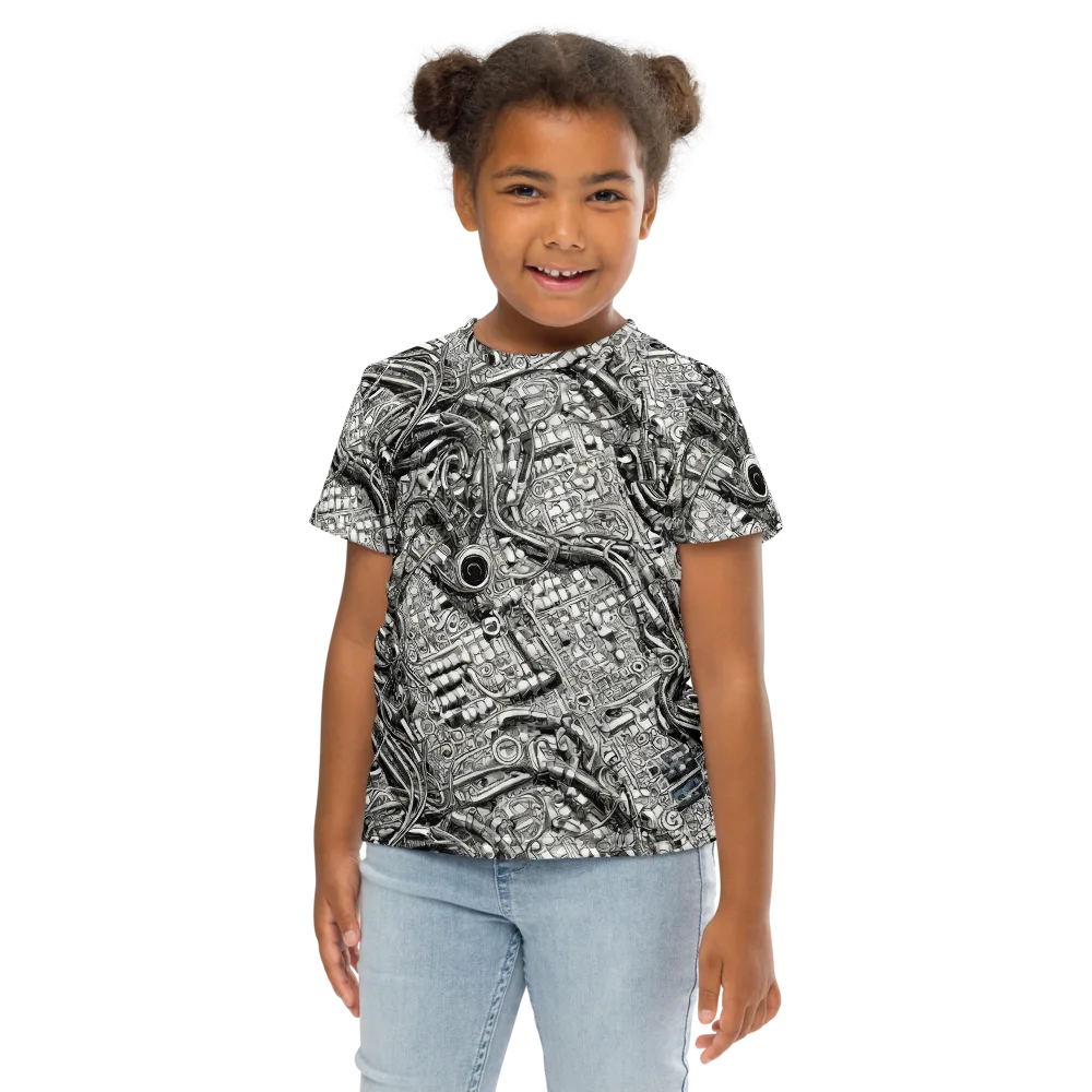 Chrome Labyrinth on Kids Crew Neck T-Shirt — Front