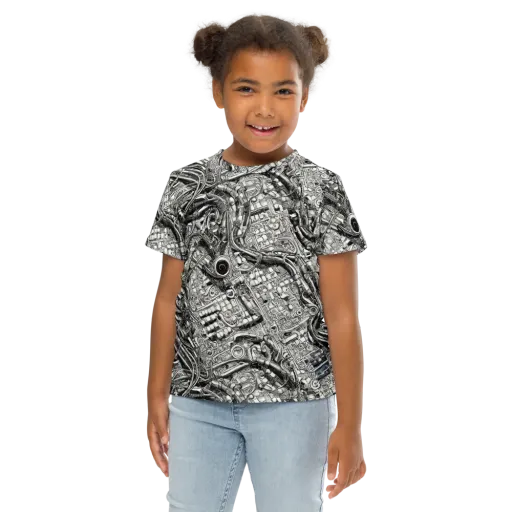 Chrome Labyrinth on a Kids Crew Neck T-Shirt