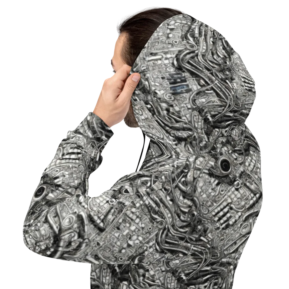 Chrome Labyrinth on Hoodie — Back