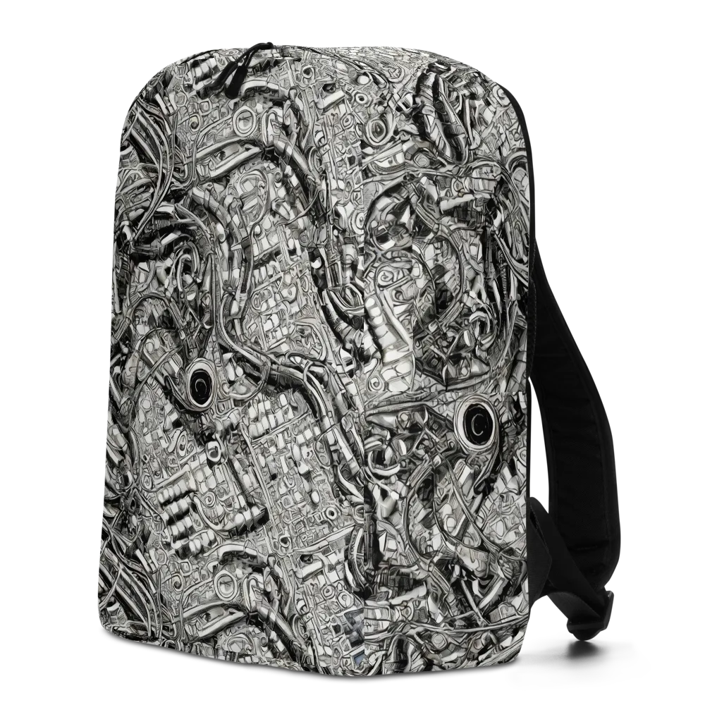 Chrome Labyrinth on Minimalist Backpack — Left