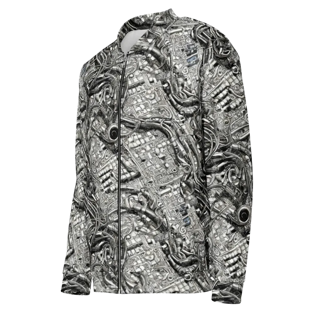 Chrome Labyrinth on Bomber Jacket — Left Front